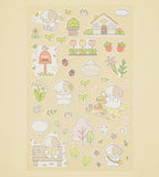 100 Stickers autocollants Quatre saisons & Chien