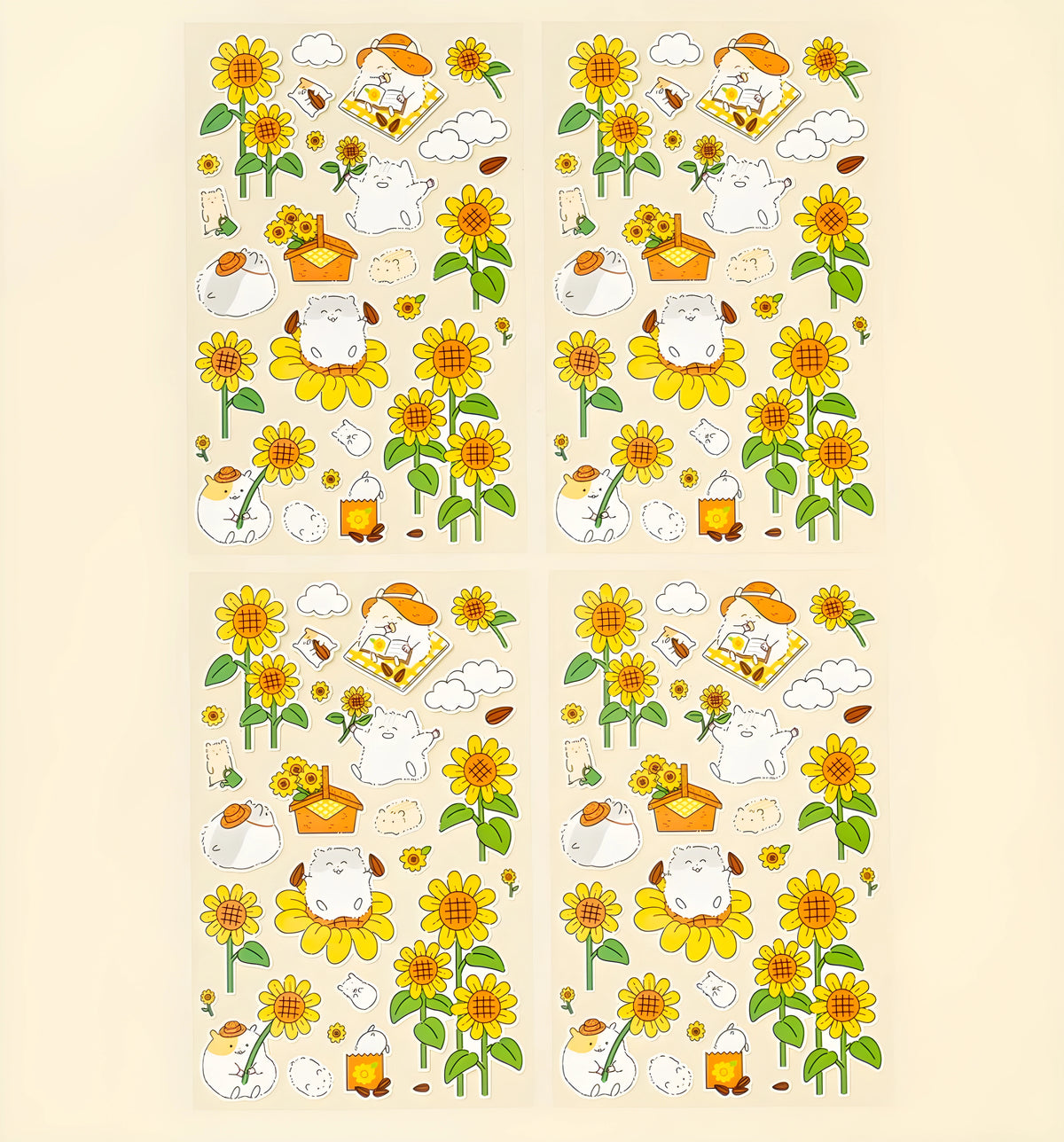 100 Stickers autocollants Hamster