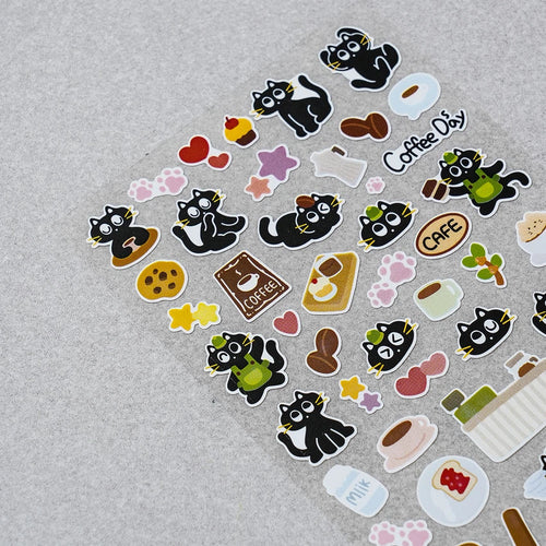 100 Stickers autocollants Chat Noir