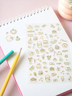 250 Stickers autocollants Fruits & Chat