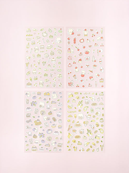 250 Stickers autocollants Fruits & Chat